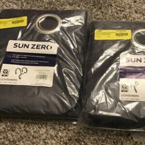 Sun Zero Lichtenberg New York Charcoal 50 x 84, Set of 2